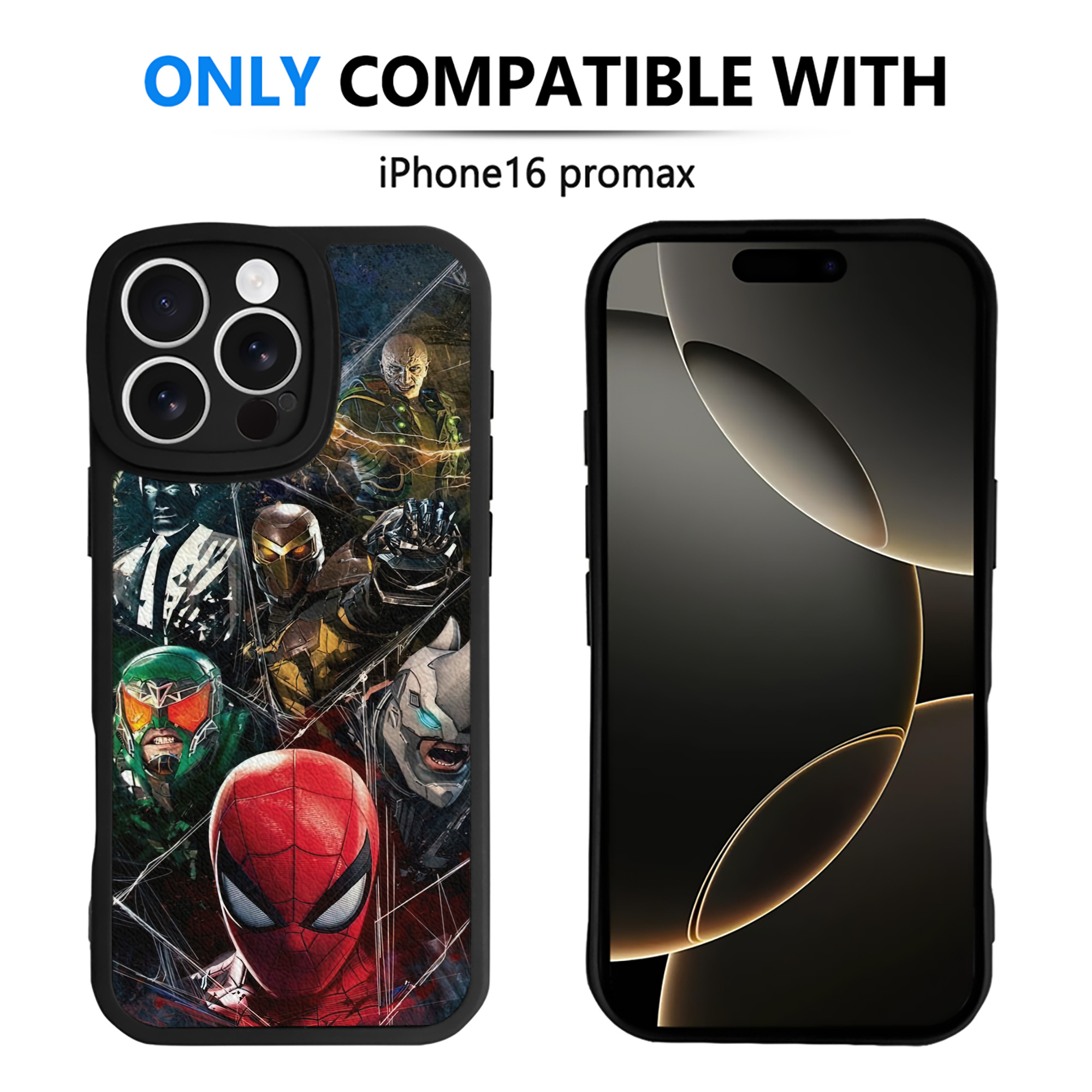 Spider Man スパイダーマン 【iPhone 16シリーズ対応】シリコンスマホケース（レザー調） 材質：シリコン